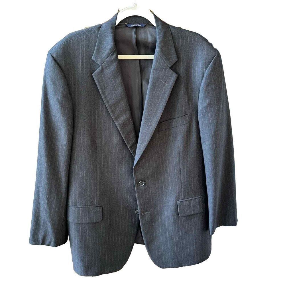 Brooks Brothers Blazer Mens 44R Gray 2 Button Sport Coat Office Wedding  Classic